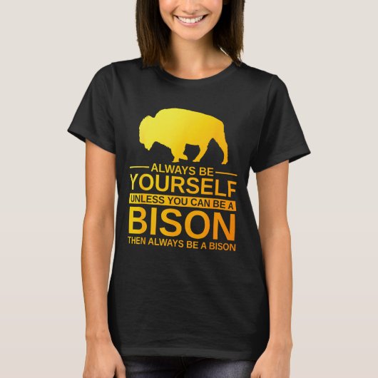 Cool Bison Design For Men Women Buffalo Animal Lov T-Shirt (Vorderseite)