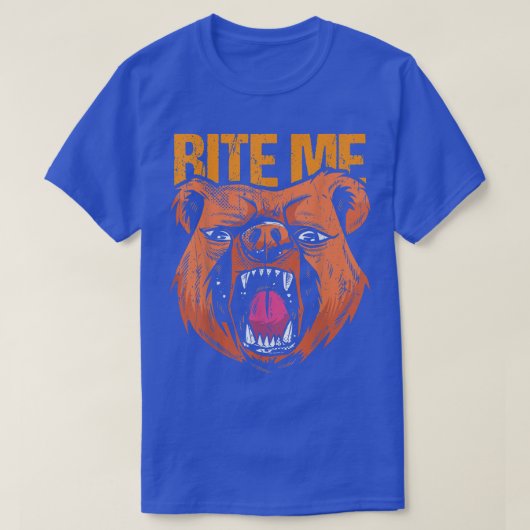 Cool Bite me Design Bär Liebhaber und Bär T-Shirt (Design vorne)