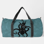 Cool Black and Blue Kraken aus den Tiefen Duffle Bag (Rückseite)