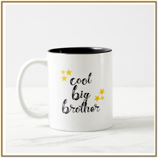 Cool Black and Gold Big Brother Zweifarbige Tasse