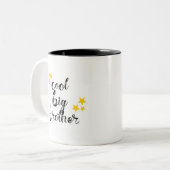 Cool Black and Gold Big Brother Zweifarbige Tasse (Vorderseite Links)