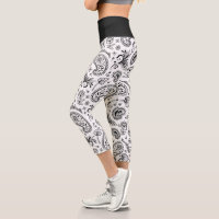 Cool Black and White Bandana Paisley