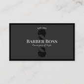 Cool Black Barber Pole Barbershop Visitenkarte (Vorderseite)