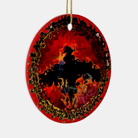 Cool Black Bat Modern Keramik Ornament (Rechts)