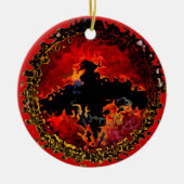 Cool Black Bat Modern Keramik Ornament (Vorne)