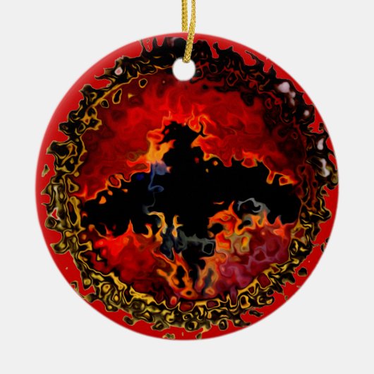 Cool Black Bat Modern Keramik Ornament (Vorne)