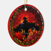 Cool Black Bat Modern Keramik Ornament (Links)