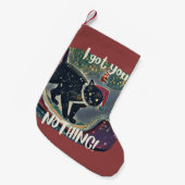 Cool Black Cat Ich Got Ihnen nichts Funny Kleiner Weihnachtsstrumpf (Vorderansicht (hängend))