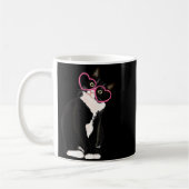 Cool Black Cat Kitten Red Heart Gles Happy Valenti Kaffeetasse (Links)