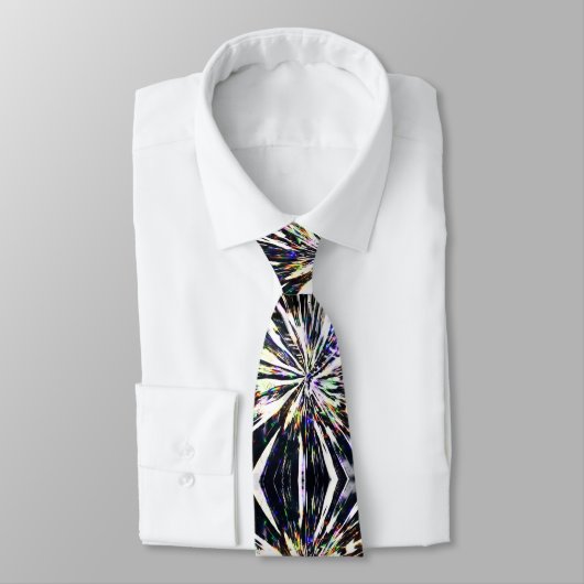 Cool Black Color Burst Neck Tie Krawatte (Gebunden)