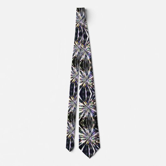 Cool Black Color Burst Neck Tie Krawatte (Rückseite)