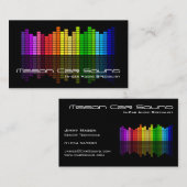 Cool Black Equalizer DJ Business Card Visitenkarte (Vorne/Hinten)