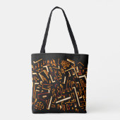 Cool Black Gold Groovy Tasche (Rückseite)