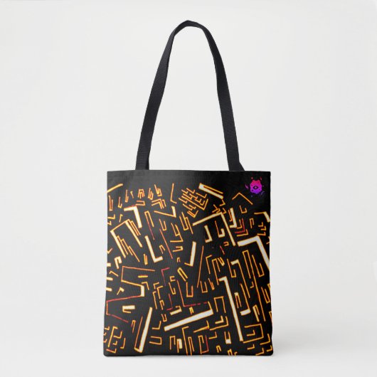 Cool Black Gold Groovy Tasche (Vorderseite)
