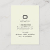 Cool Black Gray Foto Fotografie Visitenkarte (Rückseite)