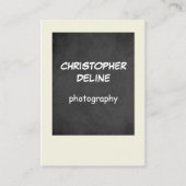 Cool Black Gray Foto Fotografie Visitenkarte (Vorderseite)