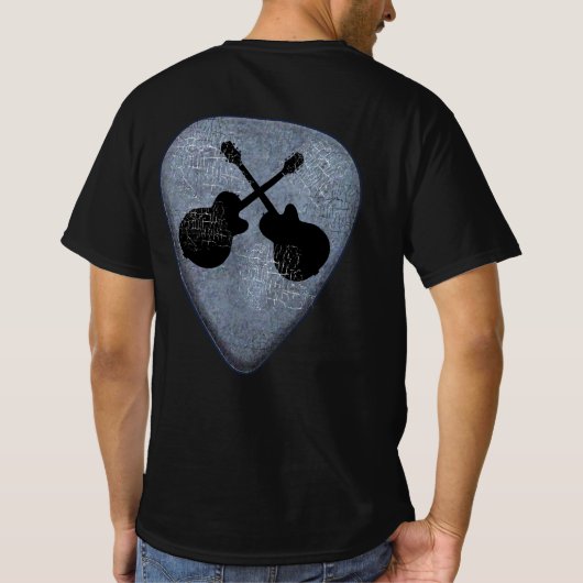 Cool Black Guitars Rock T-Shirt (Rückseite)