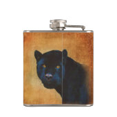 Cool Black Jaguar Panther Wildlife Big Cat Flachmann (Rückseite)