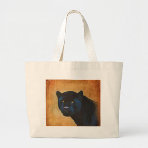 Cool Black Jaguar Panther Wildlife Big Cat Jumbo Stoffbeutel