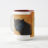 Cool Black Jaguar Panther Wildlife Big Cat Zweifarbige Tasse (Vorderseite Links)