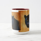 Cool Black Jaguar Panther Wildlife Big Cat Zweifarbige Tasse (Mittel)