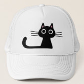 Cool Black Kitty Cat | Fun Feline Design Unisex Truckerkappe (Vorderseite)