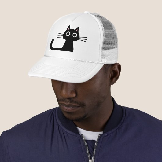 Cool Black Kitty Cat | Fun Feline Design Unisex Truckerkappe (Beispiel)