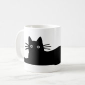 Cool Black Kitty Cat Purfect Feline Lover Kaffeetasse (Vorderseite Links)