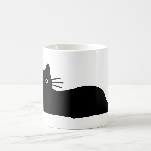 Cool Black Kitty Cat Purfect Feline Lover Kaffeetasse (Mittel)