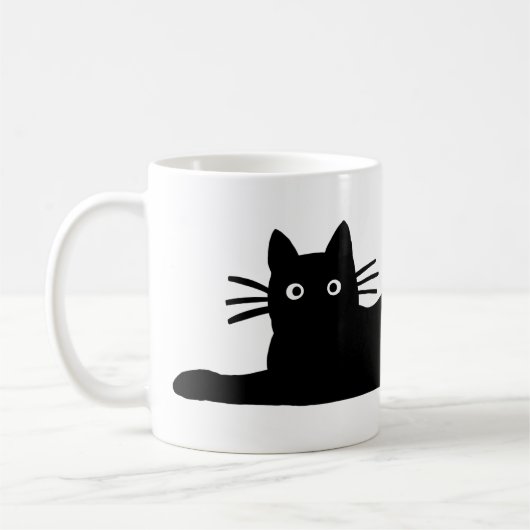 Cool Black Kitty Cat Purfect Feline Lover Kaffeetasse (Links)