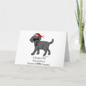 Cool Black Labrador Cartoon Weihnachten (Rückseite)
