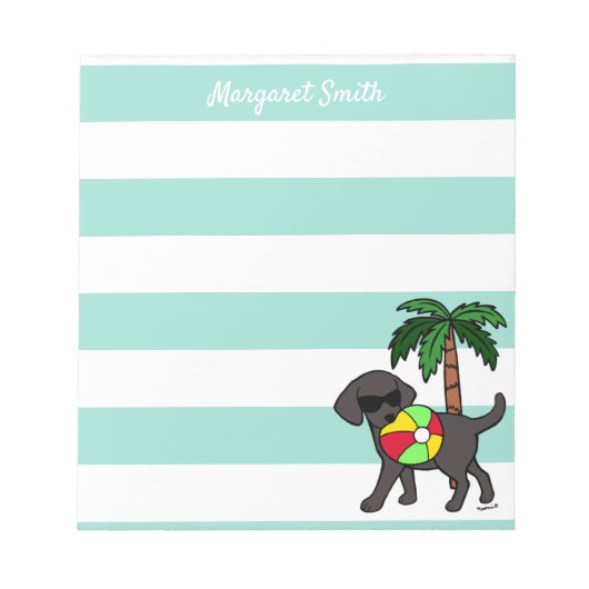 Cool Black Labrador Sonnenbrille Notizblock (Vorderseite)