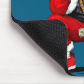 Cool Black Man Santa Claus Christmas African Ameri Mousepad (Ecke)