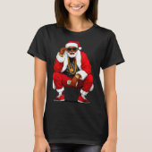 Cool Black Man Santa Claus Christmas African Ameri T-Shirt (Vorderseite)