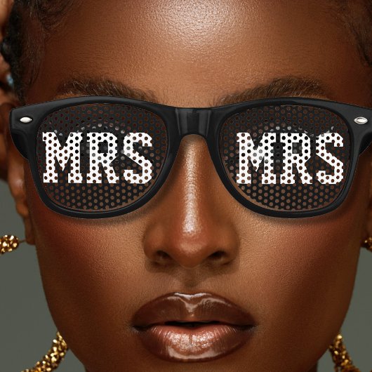 Cool Black Mrs. Ehefrau Bride Wedding Partybrille