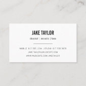 Cool Black & Pink Guitar Instructor Visitenkarte (Rückseite)