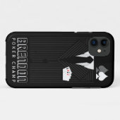Cool Black Pinstrich Anzug Poker Casino Case-Mate iPhone Hülle (Rückseite (Horizontal))