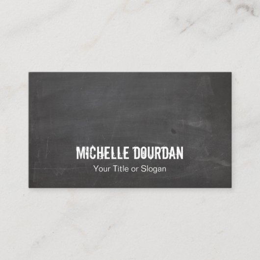 Cool Black Rustic Grunge Visitenkarte (Vorderseite)