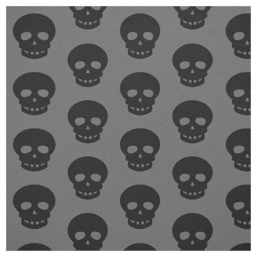 Cool Black Skulls Polka Dots Stoff (Muster)