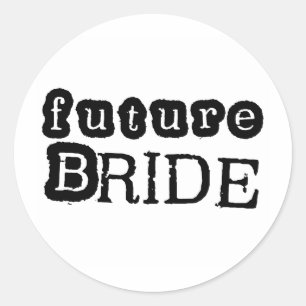 Cool Black Text Future Bridge Runder Aufkleber