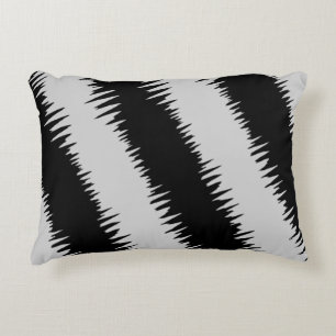 Cool Black Zigzag Streifenmuster Zierkissen
