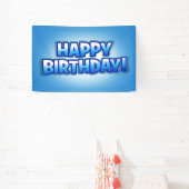 "Cool Blau" - Banner des wiederverwendbaren Glücks (InSitu)