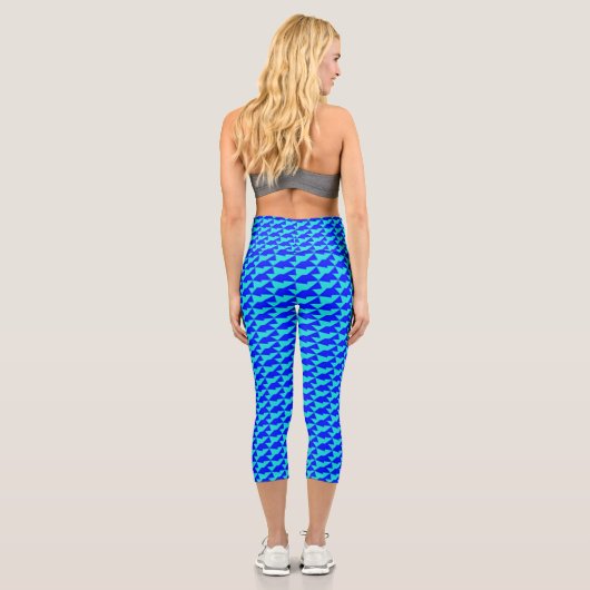 Cool Blau Capri Leggings (Rückseite)