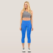 Cool Blau Capri Leggings (Vorderseite)