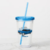 Cool-blau-Oldtimer 1959 Acryltrinkbecher (Rückseite)