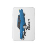 Cool-blau-Oldtimer 1959 Badematte (Vorderseite Vertikal)