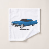 Cool-blau-Oldtimer 1959 Badhandtuch Set (Waschlappen)