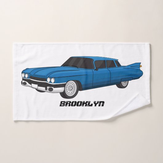 Cool-blau-Oldtimer 1959 Badhandtuch Set (Handtuch)