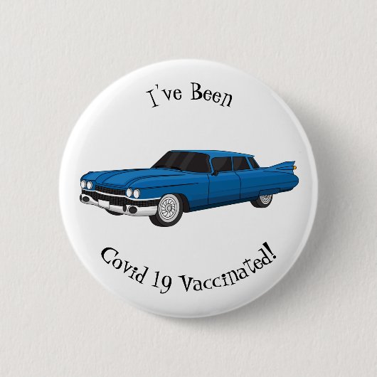 Cool-blau-Oldtimer 1959 Button (Vorderseite)