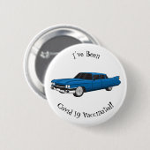 Cool-blau-Oldtimer 1959 Button (Vorne & Hinten)